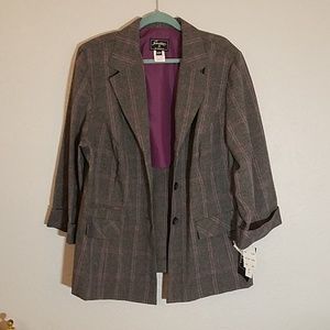 Grey purple blazer